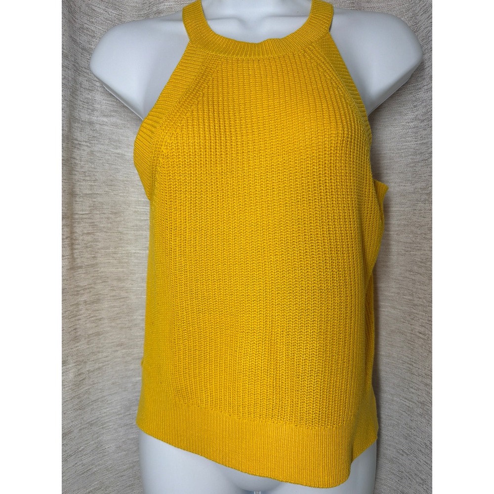Gentle Fawn Vinci Sweater Tank Lemon Yellow Halter Knit Top GF2003-3797 XS